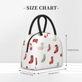 thumbnail image 5 of XMXT Reusable Lunch Bag Women, Colorful Christmas Socks Large Lunchbox Insulated Lunch Box for Work School, Multicolor, 5 of 9