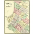 thumbnail image 2 of Thompson 25x32 White Modern Wood Framed Museum Art Print Titled - Oakland, Index California Landowner - Thompson, 2 of 4