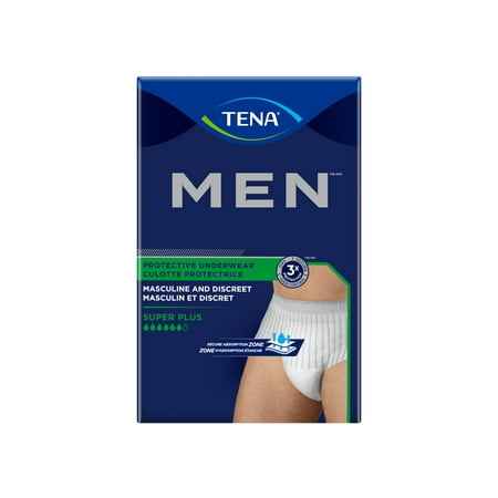 Tena Men's Protective Underwear For Incontinence Super Plus Small/Medium, 16 Count