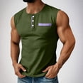 thumbnail image 3 of LIaqionyy Mens Shirts Sleeveless Button down Shirt Workout Muscle Tank Tops Casual Basic Summer Top Clothes, 3 of 7
