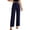 Navy, variant on Formal Pants for Women Dress Work Slacks Button High Waisted Straight Leg Loose Fitted Business Pants