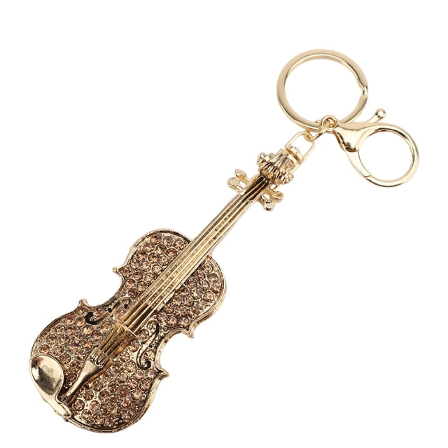 LLAVERO DE VIOLÍN CON PEdrería, COLGANTE DE INSTRUMENTO MUSICAL, LLAVERO, JOYERÍA, DE CUMPLEAÑOS PARA LOS AMANTES DE LA MÚSICA