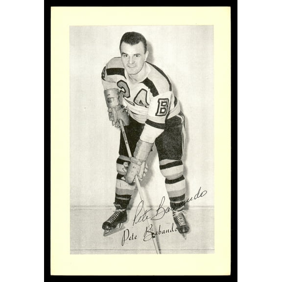 Pete Babando Autographed 1944-63 Beehive Group 2 4.5x6.5 Photo Boston Bruins SKU #176774