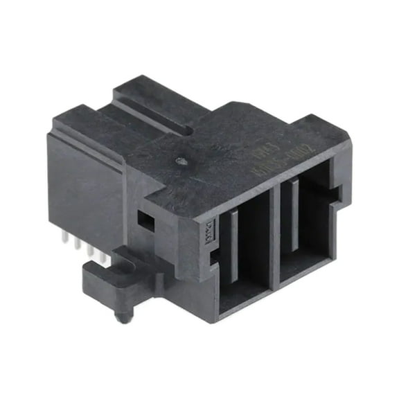 151035-0002 Connector 2 Position Plug, Male Blades Solder 0.433 (11.00mm) Through Hole, Right Angle :Rohs 1510350002