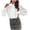 White, variant on Cute Comfortable Tops For Women Solid Color Long Sleeve Bow Long Sleeve Crew-neck Black Blouse Tees