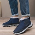 thumbnail image 5 of Xmyrz Waterproof Snow Boots For Men Indoor Versatile Recreation Non- Cozy Wide Calf Boots Winter Boots Mens Shoes, 5 of 9
