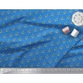 thumbnail image 3 of Soimoi Blue Rayon Fabric Anchor Hook Nautical Printed Fabric 1 Yard 42 Inch Wide, 3 of 3
