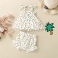 thumbnail image 2 of Toddler Girl Clothes Layered Ruffle Top Floral Shorts Cute Toddler Girls Summer Outfits 2Pcs Clothing Set Girls Summer Set 3-24 Months,3-6 Months, 2 of 8