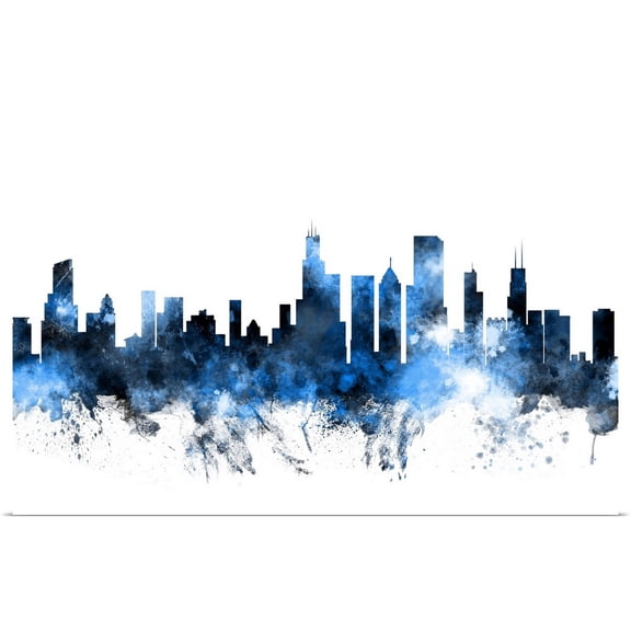 Great BIG Canvas | Rolled Michael Tompsett Poster Print entitled Chicago Illinois Skyline