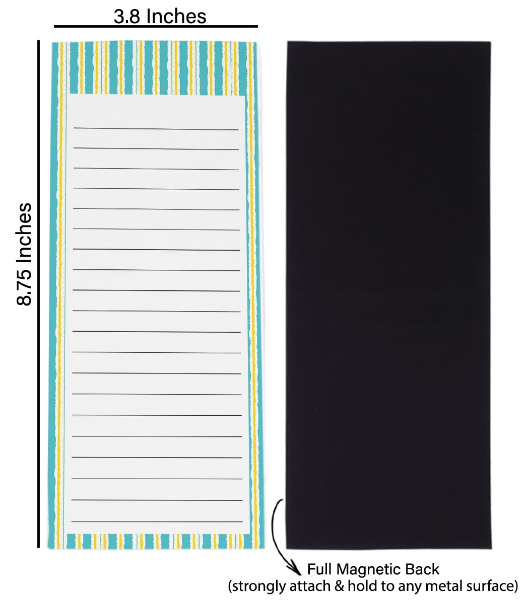 Inkdotpot Pack of 3 Magnetic Fridge To-Do List Notepads- Magnetic Memo Pads For Refrigerator-(50 Sheets Each)-JQ