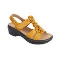 thumbnail image 7 of Penkiiy Summer Ladies Slippers Casual Women's Shoes Roman Casual Wedges Flower Sandals 39 Yellow, 7 of 7