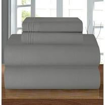 Elegant Comfort 6-Piece Bed Sheets - Microfiber 1500 Thread Count, Full Grey