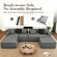 thumbnail image 2 of MF Studio 134" U-Shaped Cloud Couch Modular Sectional Sofa with with Ottoman for Living Room, No Assembly Required, Dark Gray, 2 of 9