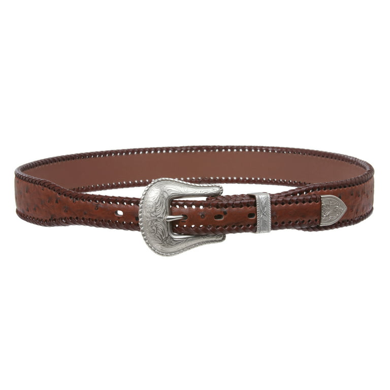 Mens Ostrich Leather Belt (order one size larger than the waist