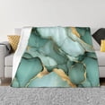 thumbnail image 4 of Horizontal Flannel Blanket Is Light Warm Soft Anti-Pilling Anti-Wrinkle Anti-Allergy And No Hair Loss For Bed And Sofa Camping Travel Light Green Gold Marble, 4 of 8
