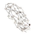 thumbnail image 1 of Guirnalda de cuentas para árbol de Navidad, adorno de cadena de cuentas colgantes para Navidad estrella de plata, 1 of 9