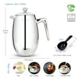 thumbnail image 3 of Easyworkz Nando French Press 34 oz Double Wall Insulated Thermal Coffee Maker, 304 Stainless Steel Cafetiere, 3 of 9