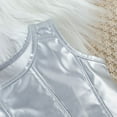 thumbnail image 4 of Ugoldhm Toddler Girl Crew Neck Tank Sets Shiny Crop Top Faux Leather and Short Skirts for Dancing Athletic 1-8 Years, 4 of 9