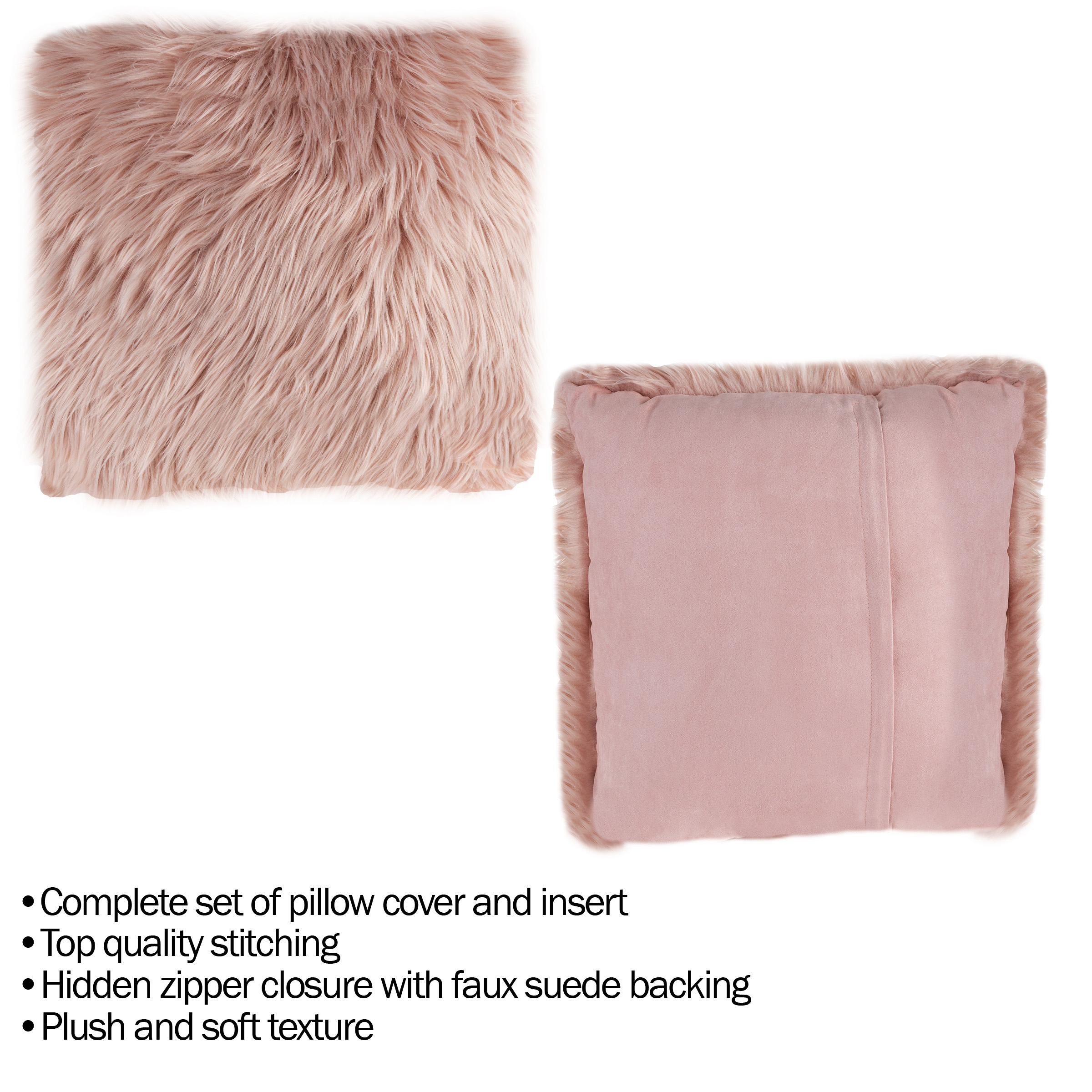 Lavish Home 22 in x 22 in Pink Polyester Adult Floor Pillow (1 Piece)