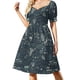 thumbnail image 2 of Vestido de mayólica abstracta de manga corta, vestidos de cumpleaños para mujer, vestido de fiesta para mujer, elegante vestido de verano de lujo para mujer., 2 of 7