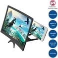 thumbnail image 1 of Screen Magnifier, 12 "- Smartphone Screen Amplifier Projector Magnifier 3d Screen Phone Holder Zooms Stand Magnifier Magnifying Glass For All Smartphone Mode, 1 of 7