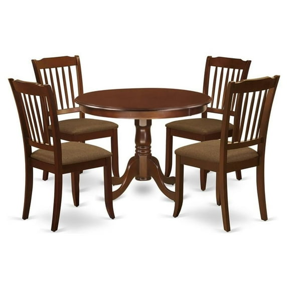 Atlin Designs 5-piece Wood Dining Room Set in Mahogany