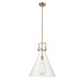 thumbnail image 4 of Innovations Lighting  Newton Cone - 1 Light 16" Stem Hung Pendant Seedy/Matte Black, 4 of 5