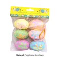 thumbnail image 4 of Zhaomeidaxi 6Pcs/Set Hanging Foam Easter Eggs Speckled Eggs Ornaments Decorative Easter Egg for Easter Tree Decorations, 4 of 9