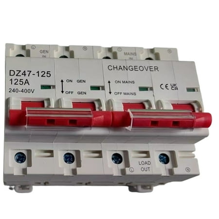 

GLFSIL Fuse Block 125 Amp Power to Generator Change-over Switch Single-Phase - 240-400V
