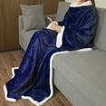 thumbnail image 3 of Catalonia Wearable TV Blanket with Sleeves Arms Warm Micro Plush Sherpa Fleece for Adult Large Wrap Throw Robe 72” x 55”, 3 of 7