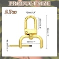 thumbnail image 2 of Uxcell 1" Swivel Clasp Hooks, 2 Pcs Detachable Snap Hook for Bag Strap Purse Lanyard DIY Hardware, Gold, 2 of 7