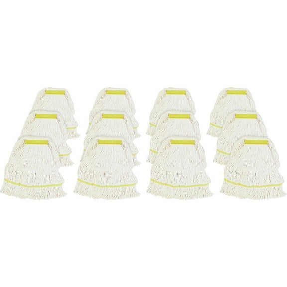 Genuine Joe, GJOSWH1BCT, Synthetic Blend Small Mophead, 12 / Carton, White