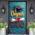 thumbnail image 4 of Gold Stars Graduation Banner Graduation Cap Grad Display Navy Blue Gold Tassel Congrats Backdrop for Graduation Party College Graduation Grad Ceremony, 4 of 8
