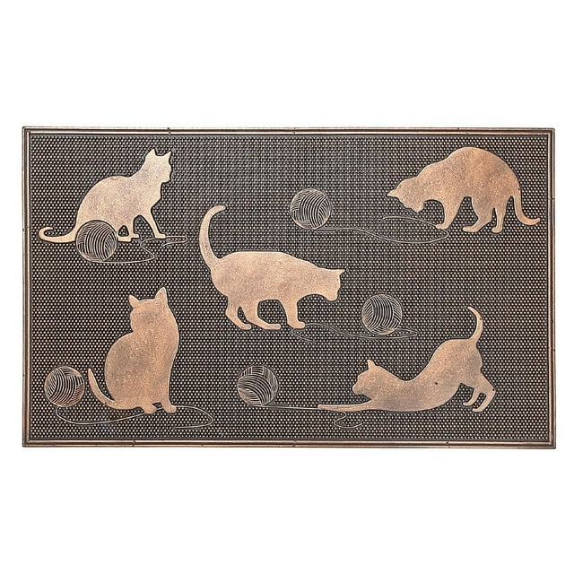 IH Casa Decor Caoutchouc Mat Chats Jouant Avec Une Boule De Fil