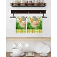 thumbnail image 3 of Easter Bunny Kitchen Dish Towels for Drying Dishes Set of 4, Spring Garden Floral Botanical Plaid Rustic Waffle Weave Microfiber Hand Tea Bathroom Towels Quick Dry & Absorbent Towel 15.7x23.6, 3 of 7
