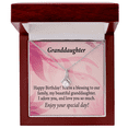 thumbnail image 4 of To My Granddaughter Birthday Granddaughter Alluring Ribbon Necklace Message Card, 4 of 20