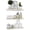 Black, variant on Floating Shelves with Gold Metal Guardrail, Shelves for Wall Decor Set of 3, Wall Shelves for Bedroom, Bathroom, Kitchen, Living Room, Plants, Picture Frames, Art- White and Gold