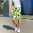 thumbnail image 4 of Salouo Green Kiwi Pattern Men's Sleep Pajama Shorts,Pajama Bottoms Elastic Waistband Sleep Pajama Short PJ Shorts for Men -Medium, 4 of 6