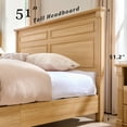 thumbnail image 5 of wow97e Farmhouse King Size Bed Framewith 51" Tall Headboard & 20" Roman Column Footboard, Wood Platform Frame with 3 Large Storage Drawers, No Box Spring Needed, 5 of 7