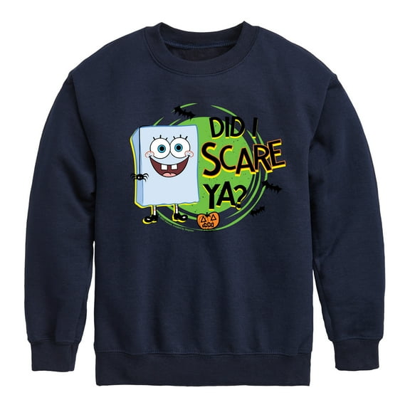SpongeBob SquarePants - Did I Scare Ya - Toddler & Youth Crewneck Fleece Sweatshirt