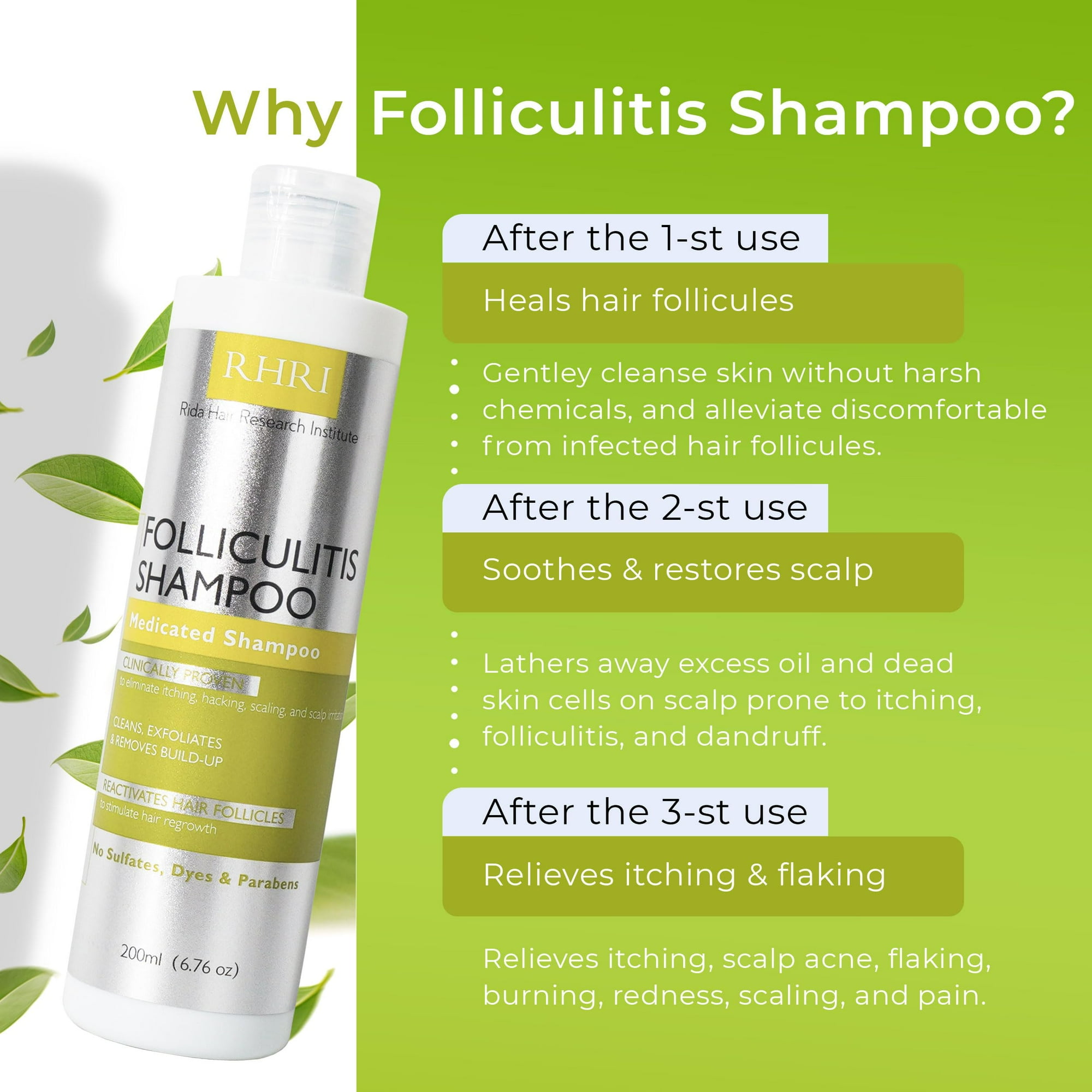 Anti Fungal Folliculitis Shampoo for Seborrheic Dermatitis, Scalp
