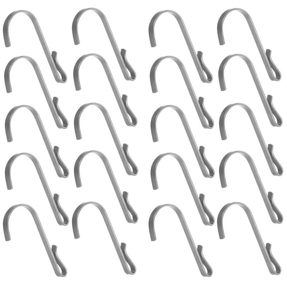 ROSENICE J Shaped Hook 20Set Wire Shelving Hooks Stainless Steel for Office Supplies and Closet