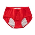 thumbnail image 4 of Xijirk Womens Underwear,Menstrual Underwear Large Size Mid Waist Crotch Leak Proof Design Comfortable Daily Wear Breathable Fabric,Panties for Women,Red,XL, 4 of 6