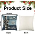 thumbnail image 2 of 4PCS Christmas Throw Pillow Covers 18x18 Inch, Blue Snowflake Winter Holiday Wishes Pillow Cases Christmas Trees Seasonal Cushion Covers for Home Sofa Couch Outdoor Decoration, 2 of 6