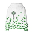 thumbnail image 4 of Women's St Patricks Day Sweatshirt Long Sleeve Crewneck Irish Shamrock Print Hoodie Plus Size Saint Patricks Shirt Army Green 2XL, 4 of 4