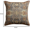 thumbnail image 5 of 18 X 18 Inch Cotton Handwoven Cushion Cover with Floral Pattern, Brown, 5 of 5