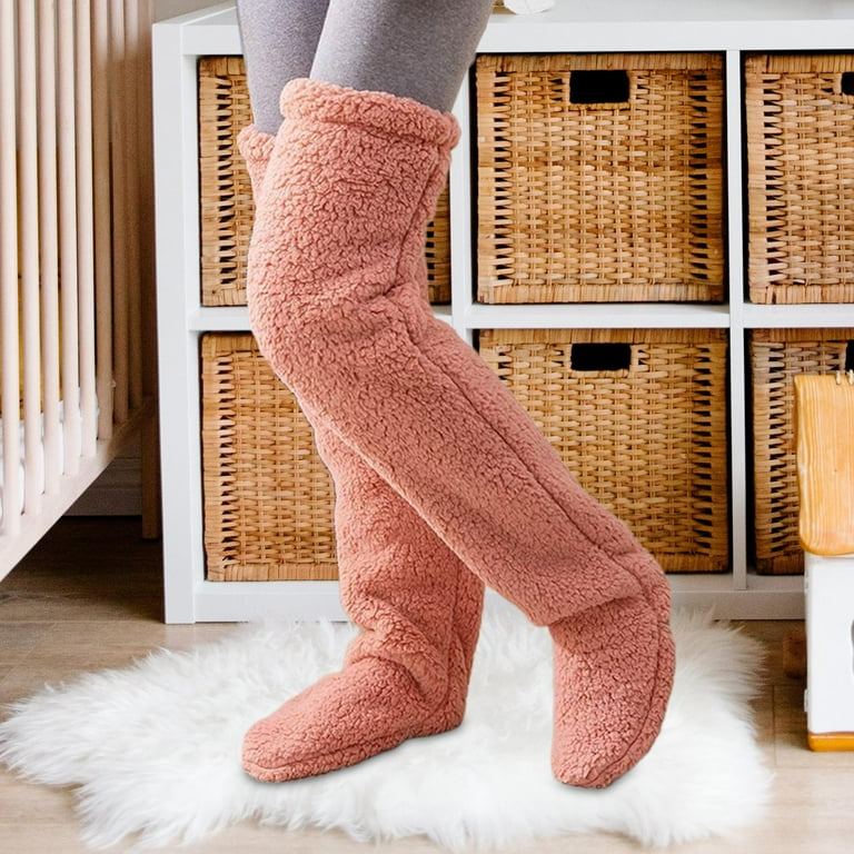 Thigh high fuzzy boots cheap