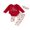 Red, variant on LMLYSoH Baby Girls 3Pcs Christmas Outfits Long Sleeve Romper Pants Headband Set Infant Clothes