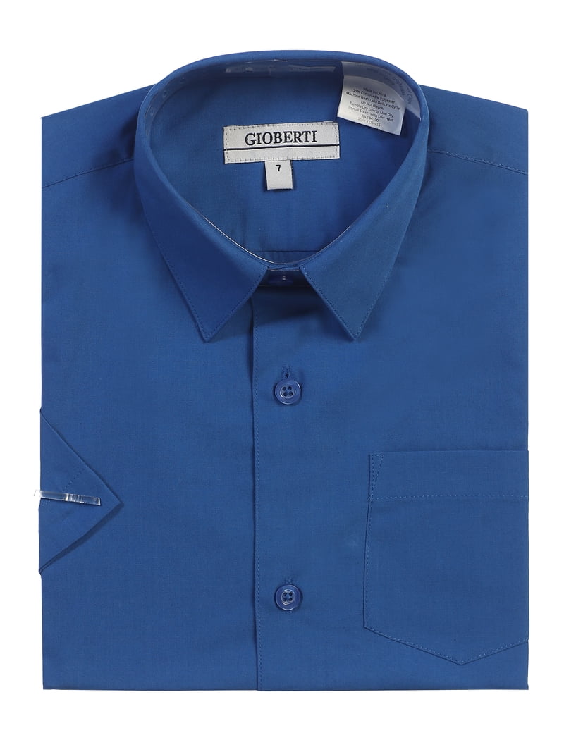 blue cotton dress shirt Men's Teal Blue Long Sleeve Dress Shirt 16.5 32/33 / Teal Blue main image 0