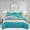 Light Teal, variant on Soft Printed Micromink Sherpa Comforter Set, 3-Piece Comforter Set – Fluffy Ultra Cozy, Warm, and Plush Reversible Comforter with 2 Pillowcase, Queen/King Size